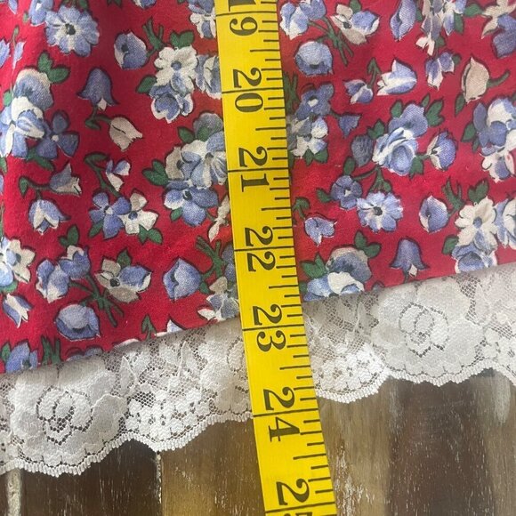 Vintage Winnie The Pooh Girls Dress Sz 6X Floral Peter Pan Collar Lace Trim USA - Picture 13 of 13